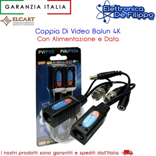 Coppia video balun con - di,